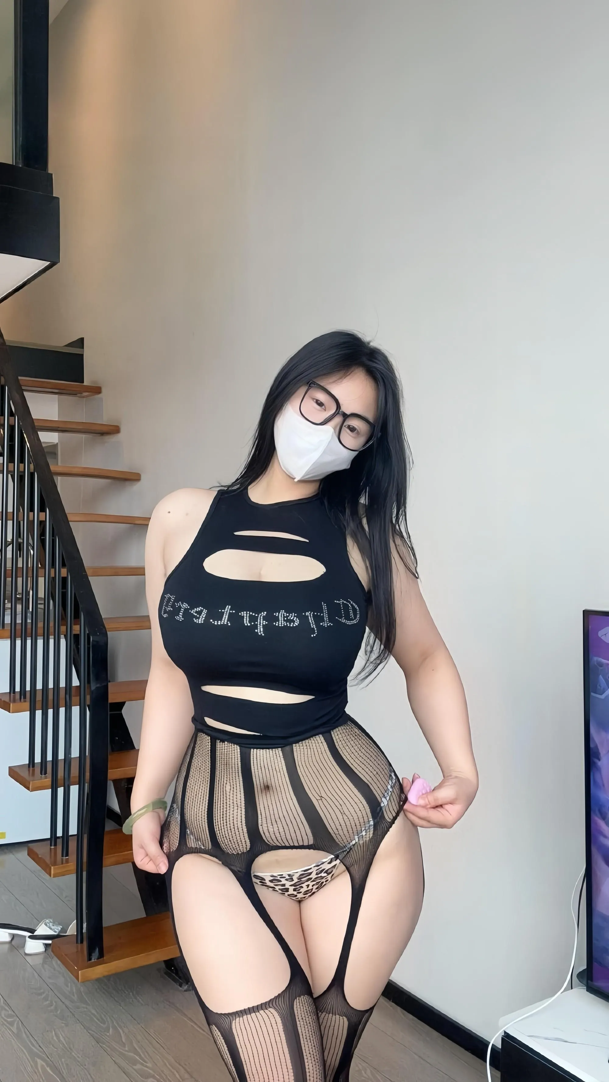 可爱的肉巴 – NO.007 姐妹花半腿黑色丝丝系列 [47P]插图6